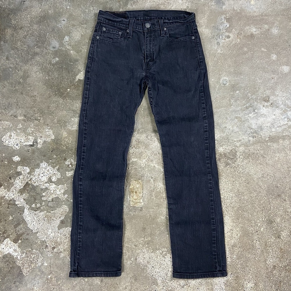 Levi's 514 Jeans Size 30x30‎ Black Denim Dark Wash Straight Fit Stretch